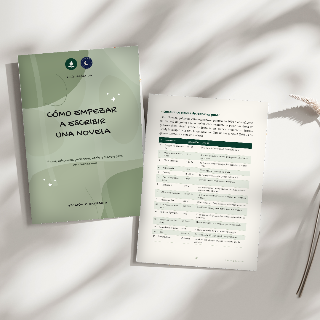 Cómo empezar a escribir una novela (guía en PDF)